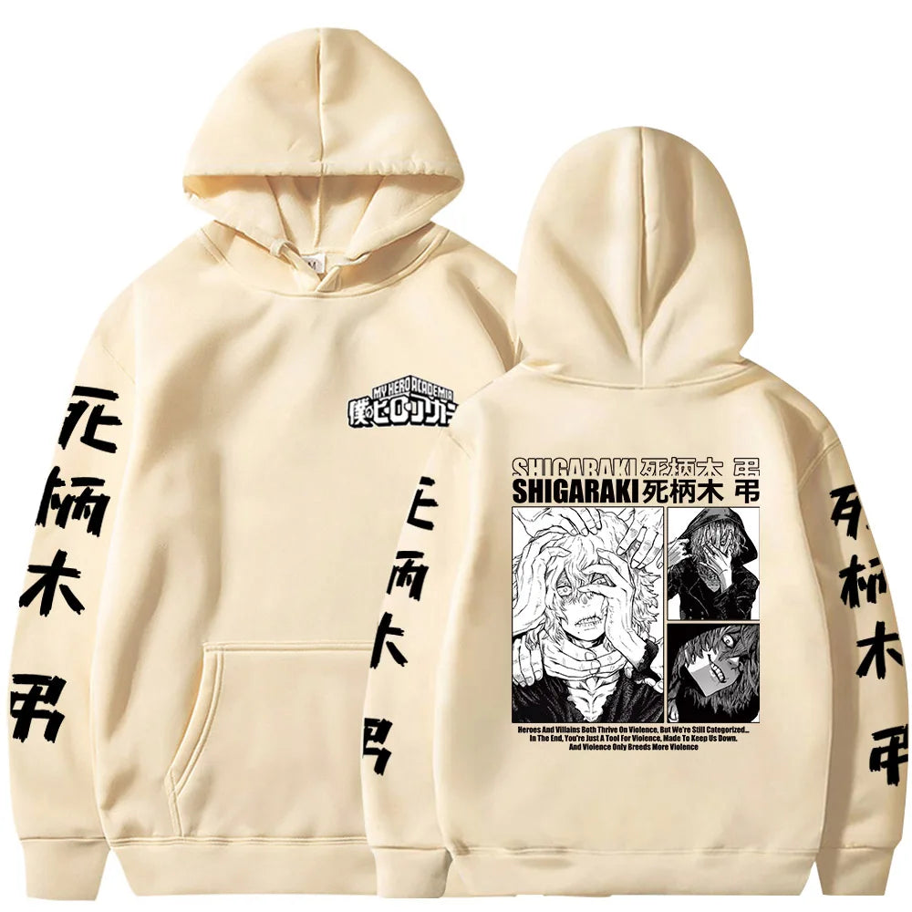 Anime My Hero Academia MHA Hoodie Shigaraki Tomura Manga Sweatshirt Boku No Hero Academia Gift Clothing Sudadera Felpa Moletom
