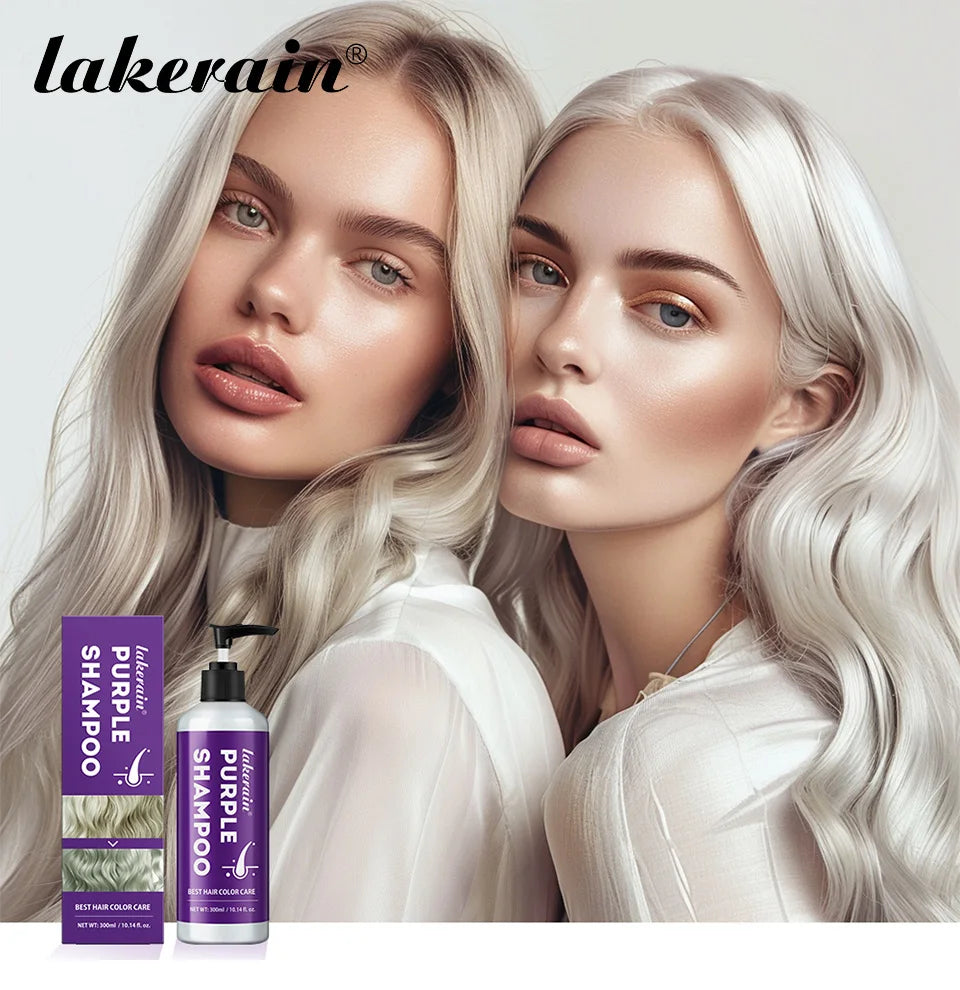 Hair Care Color Lock Purple Shampoo 300ml Anti-Brassiness Yellow Tones Removal Hair Color Protection & Moisturizing Hair Shampoo