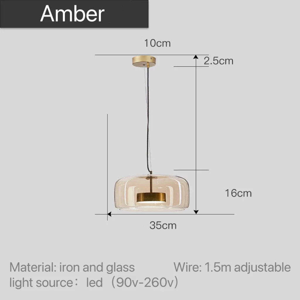 Modern Led Glass Pendant Light for Island Restaurant Hanging Lamp Decoration Ceiling Chandeliers Modern Home Decoration