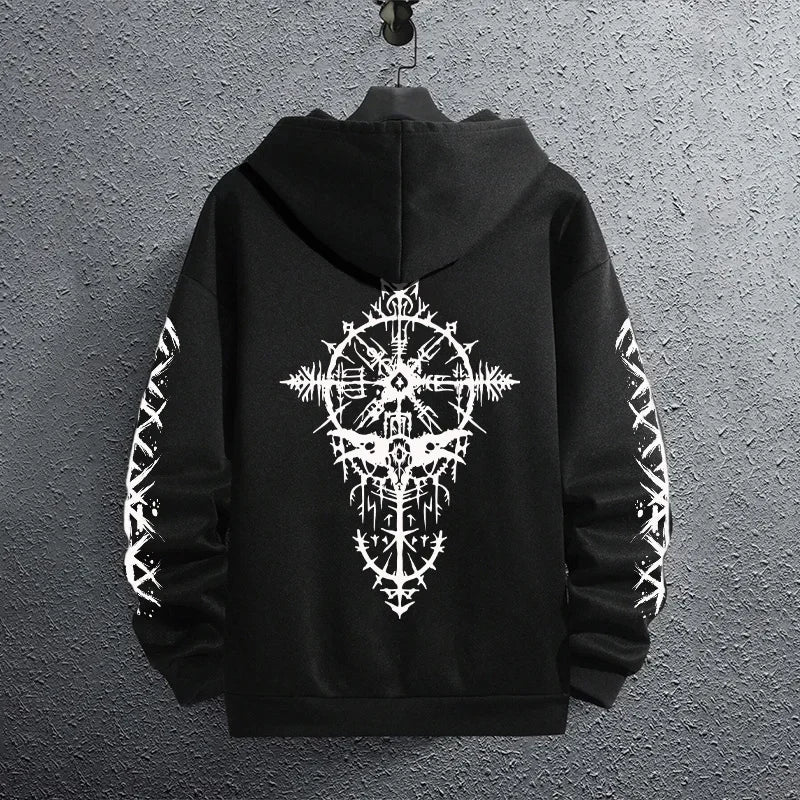 2025 Brand New Black Sweatshirts Autumn Winter Male Daily Casual Sporty Jogging Hoodie Men's Outwear Fashion Pullover