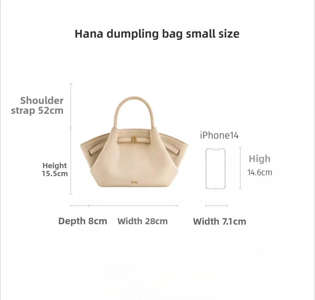 JW PEI Dumpling Bag Hana, Large and Small Sizes, Women's Shoulder Bag, Crossbody Bag, Handbag