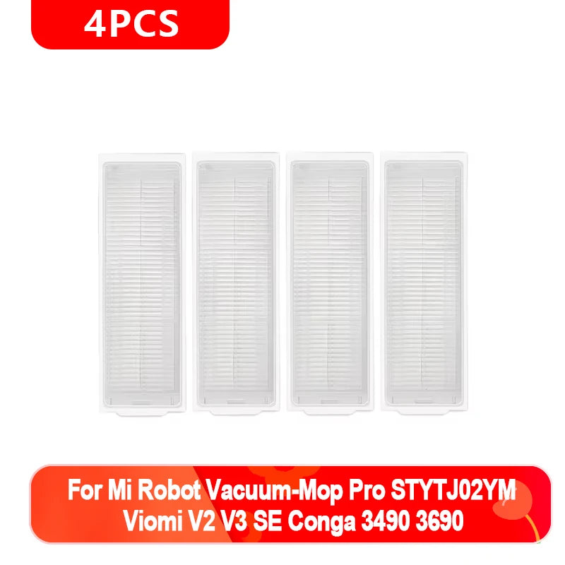 For Xiaomi Mi Robot Vacuum-Mop Pro STYTJ02YM Viomi V2 V3 SE Conga 3490 3690 Main Side Brush Hepa Filter Mop Parts accessories