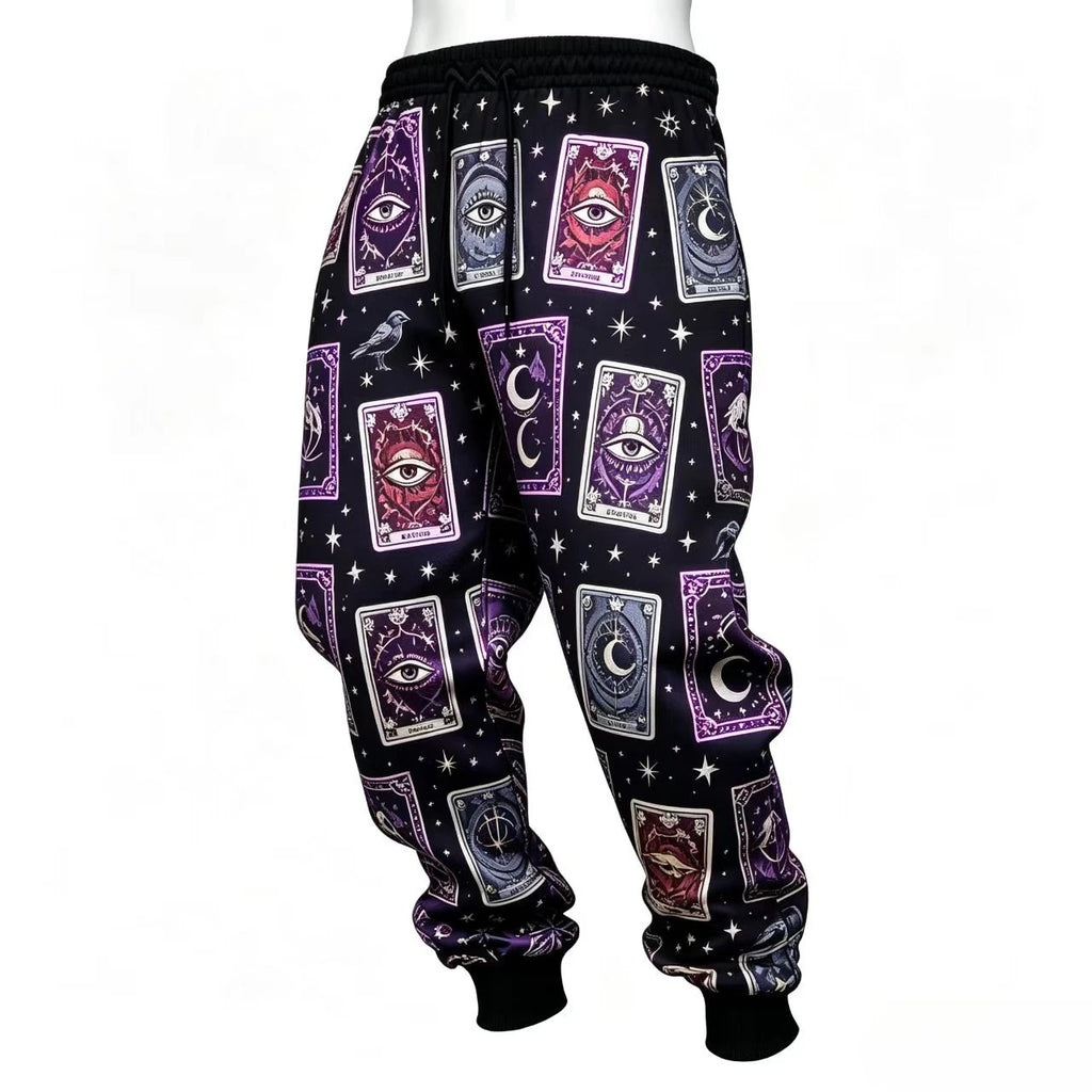 Halloween  new men's printed sweatpants, teens joggers, comfortable loose fit drawstring pants, unisex fashionable casual pants