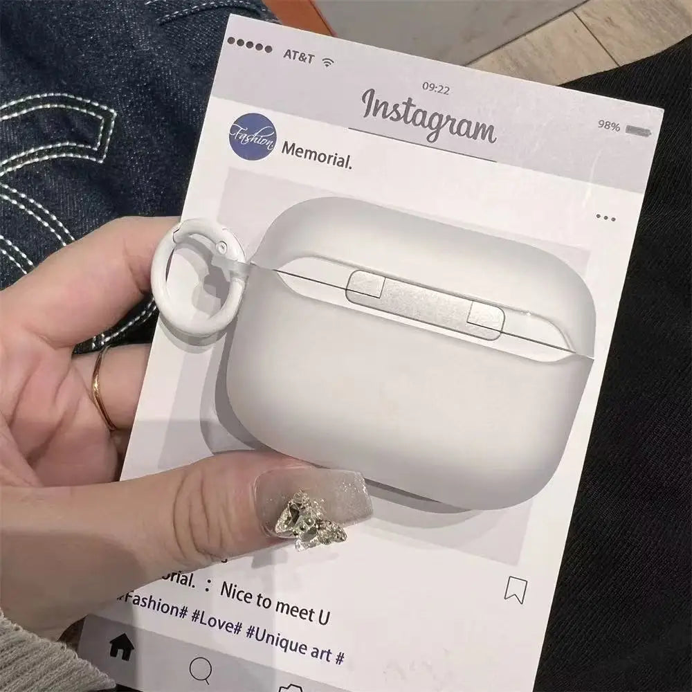 Simple Matte Transparent White Earphone Case for Airpods Pro 2 Pro3 TPU Shockproof Safe Protective Cover for Airpods 4 3 2 1
