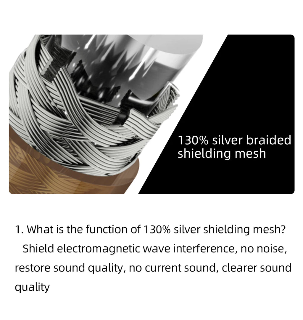 High Speed RJ45 Network Cable 7N OCC Silver Plated HiFi Cat8 Ethernet Cable 40Gbps Laptop Internet LAN Cable for PC Router