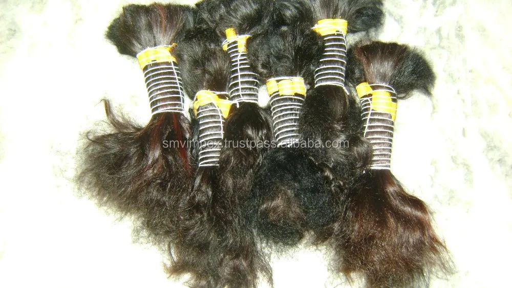 2028 100% Indian Remy Human Hair 100g Bulk Fashion Grade Natural Wave Machine Double Weft Perm Ready All Colors Suitable