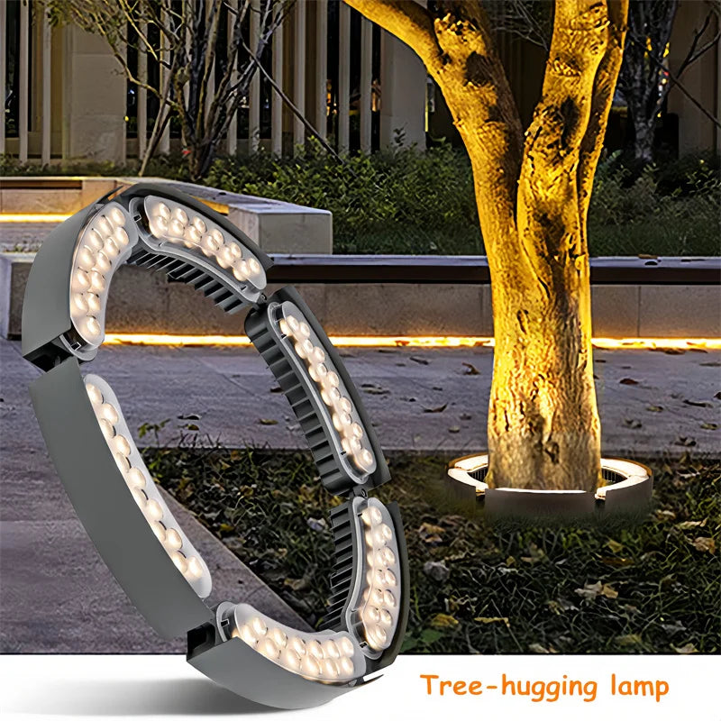 12w 1pcs LED Outdoor Colorful Waterproof Tree-hugging Lamp Shooting Landscape Lighting Tree AC220v Park Light for Columns Yard