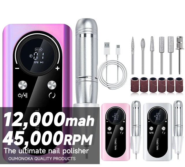 Professional Nail Drill Set Manicure Cutter Nail Equipment Nail Supplies Home Use Electric  Nail Drill Machine Nail Grinder