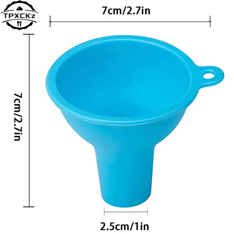 Silicone Wide-mouth Funnel Milk Powder Bean Funnel Large-caliber Multi-function Wine Leak Oil Leak Kitchen Gadgets Accessories