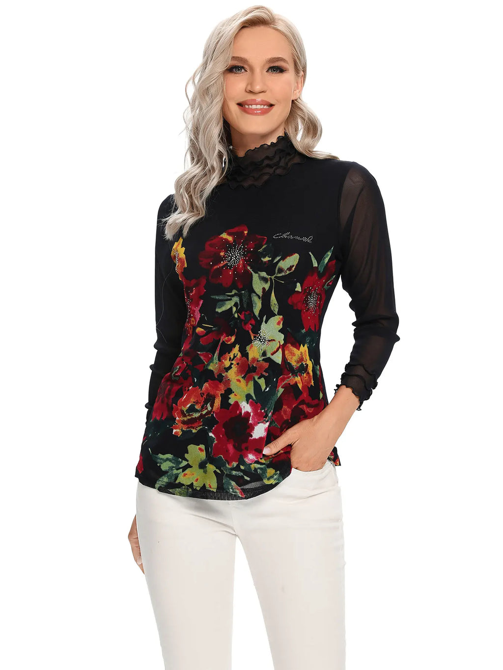 Women Knitted Spring And Autumn Fashionable Casual T Shirt