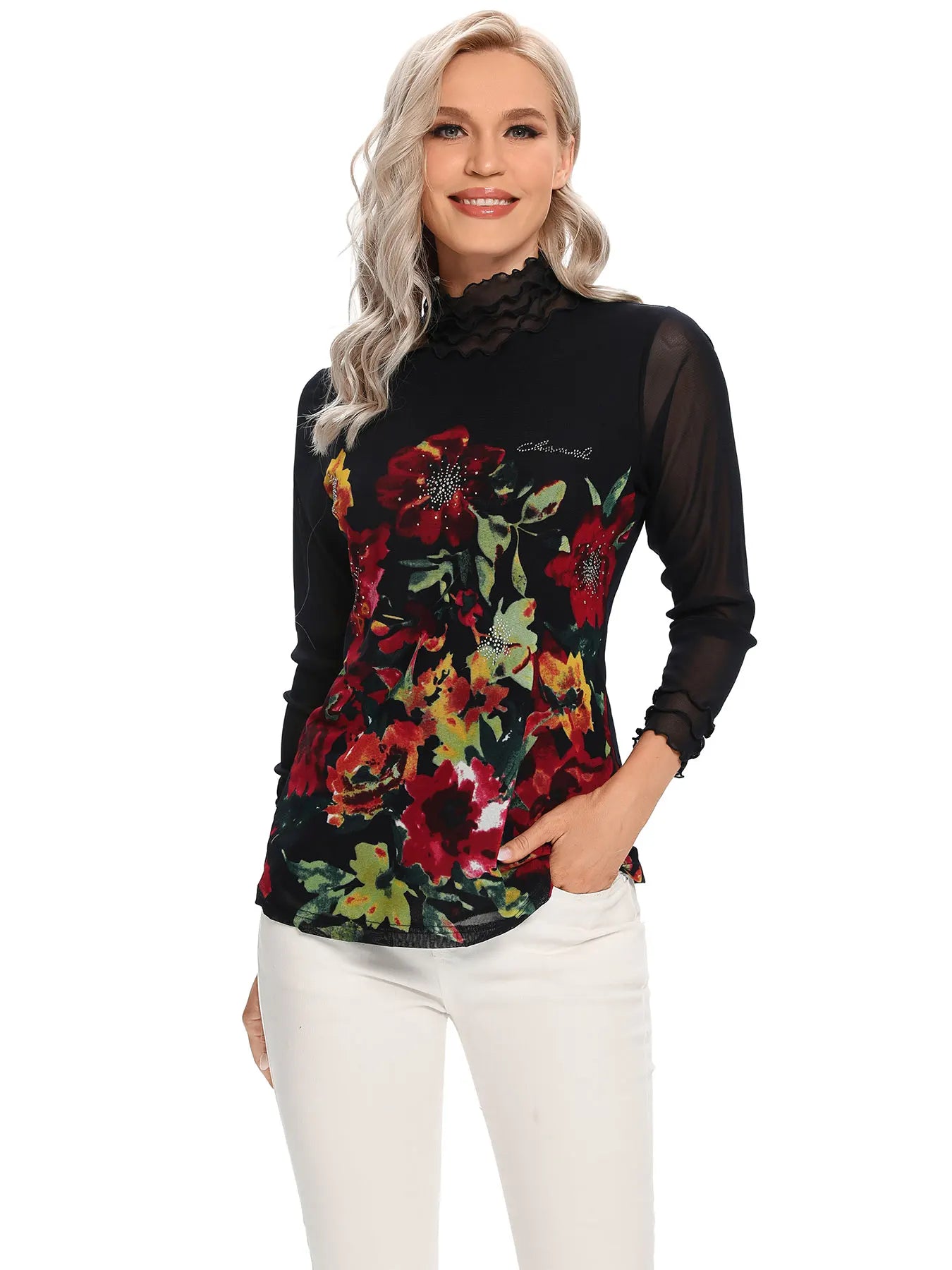 Women Knitted Spring And Autumn Fashionable Casual T Shirt