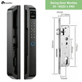 SmarDeer Narrow Frame Smart Door Lock IP65 Waterproof Electronic Lock Face ID Lock for Sliding Door Keyless Fingerprint Lock
