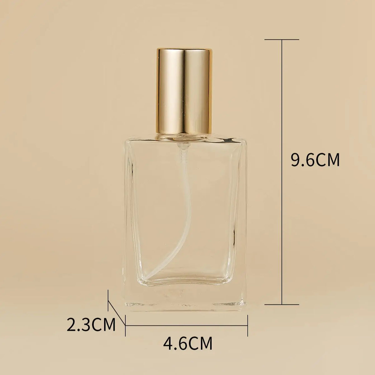 30ml Screw Square Glass Spray Qerfume Dispenser Cosmetic Packaging Empty Bottle Liquid Pressing Sprinkler Perfume Bottle