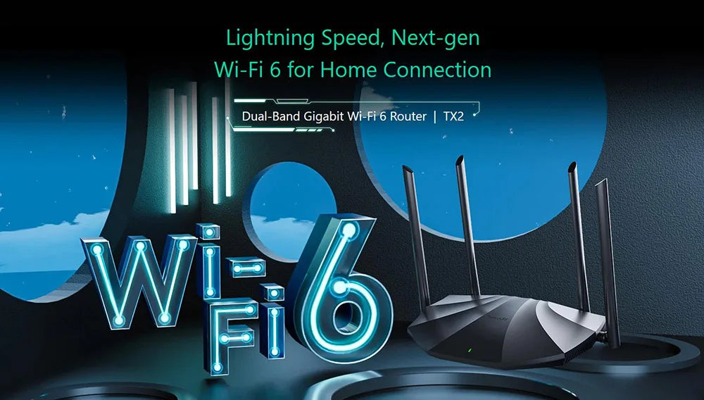 Tenda WiFi6 AX1500 Smart WiFi Router Dual Band Gigabit Wireless Internet 4*6dBi High-Gain Antennas 3Gigabit LAN Ports AX2/ CX2