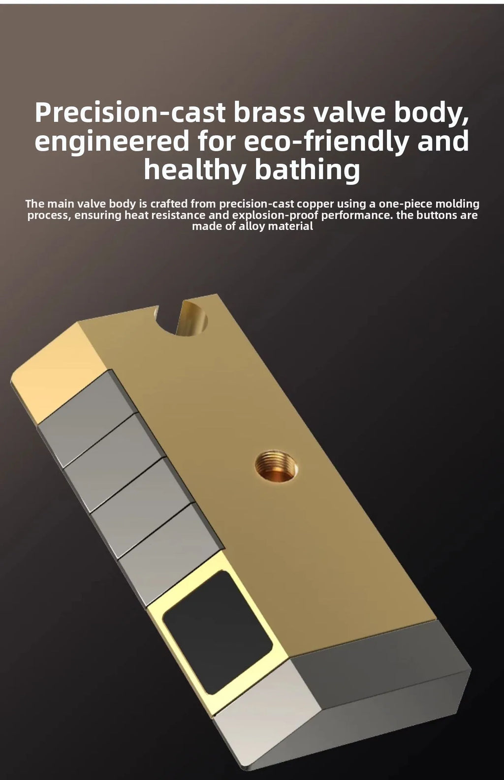 Luxury Shower System for Bathroom Wall Mount Smart Temperature Display Rainlfall Shower Faucet Set Piano Key 4 Ways Water Outlet