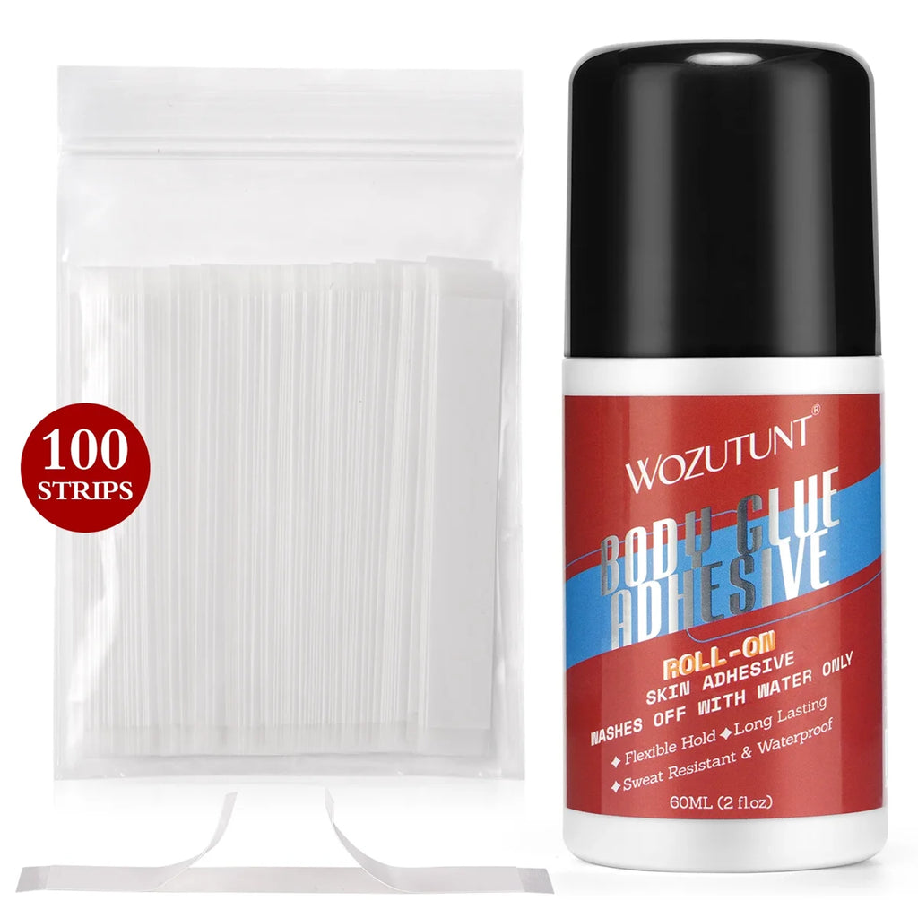 Anti-Slip Glue Roll On Skin Adhesive，Anti-exposure Bra Non-slip Fixed Long-lasting Hold, Easy To Use Products for Women Clothing