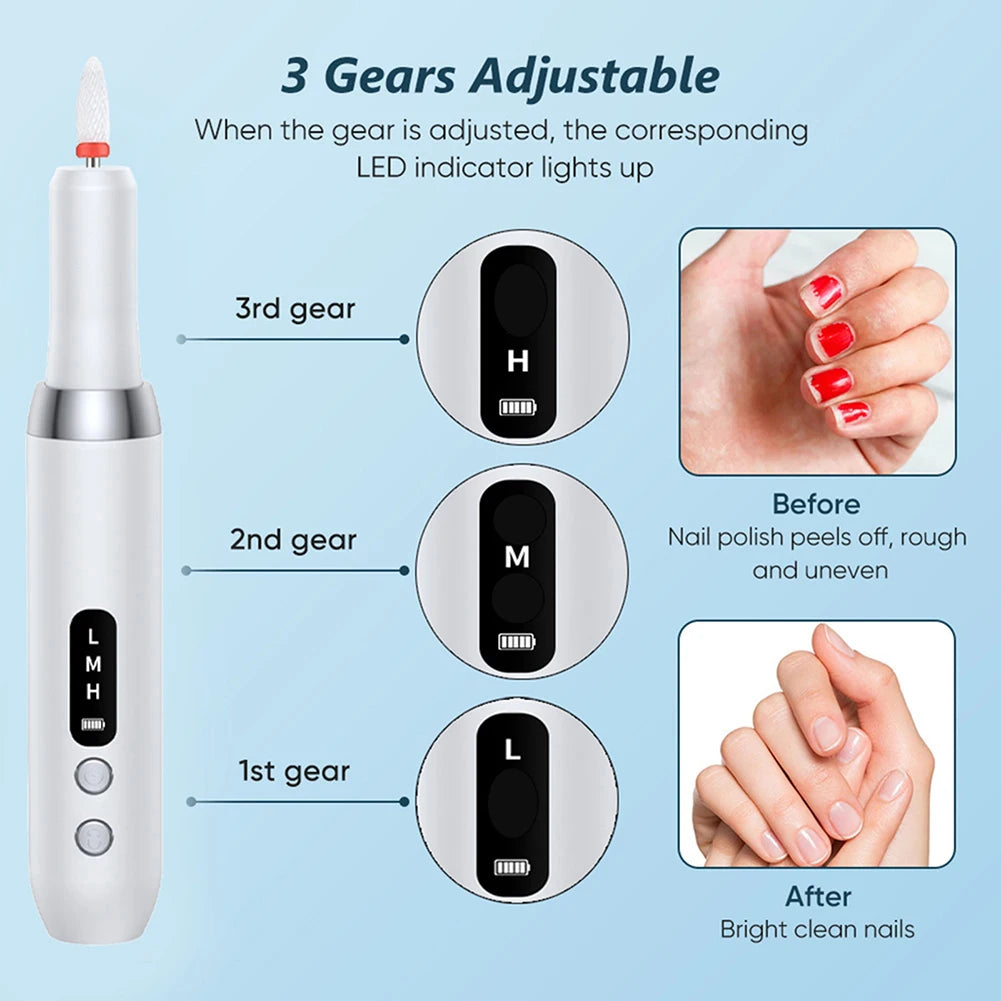Professional Nail Drill Machine for Acrylic Nails 35000RPM Electric Nail Drills Kit for Manicure Pedicure