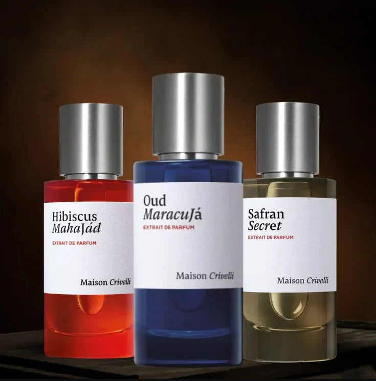 Maison Crivelli Luxury Oud Perfume Elegant Oriental Floral Woody Hibiscus Scent Rich Extrait Variants Unique Aroma