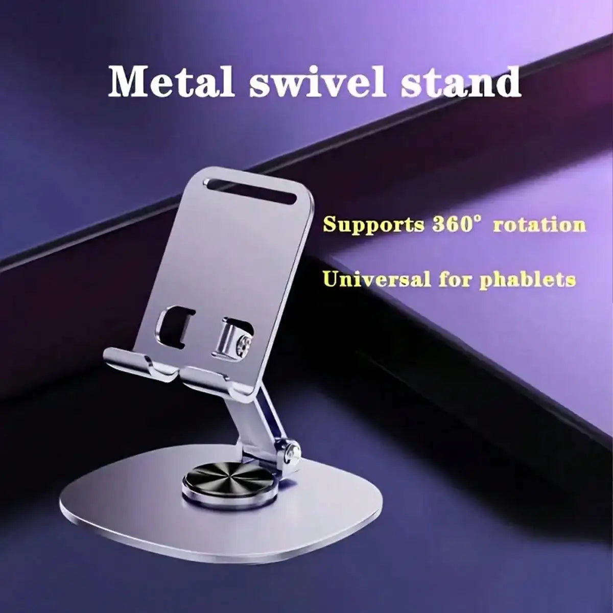 Foldable Universal Metal Phone Desk Stand Rotatable for Live Broadcasts And Lazy Height Adjustment Tablet Support