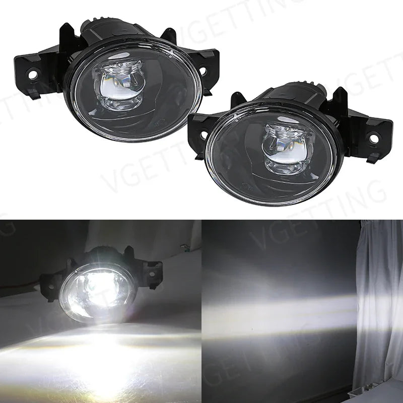 1 Pair LED Fog Lamps For Nissan Altima QASHQAI X-Trail Sylphy Almera March Pathfinder Super Bright Foglights DRL Car Accessories