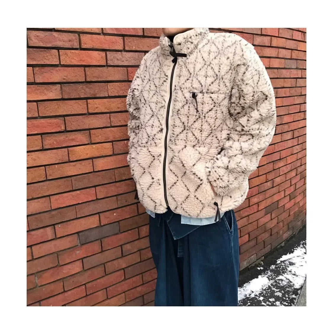 KAPITAL Fleece Wear on Both Sides Zipper Long Sleeve Japan Style Loose Jacket Men and Women Cashmere Coats