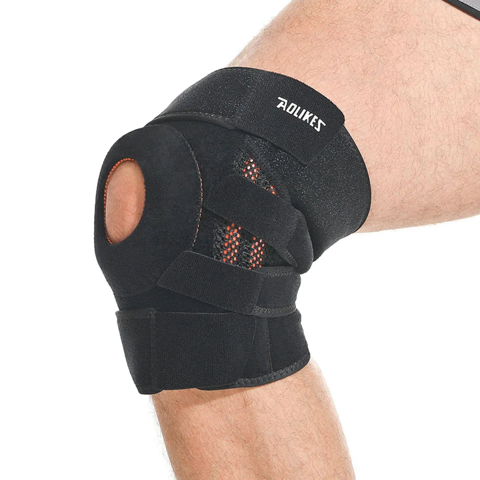 AOLIKES 1PCS Knee Brace with Side Stabilizers & Patella Gel Pads for Maximum Knee Pain Support and fast recovery for Men Women