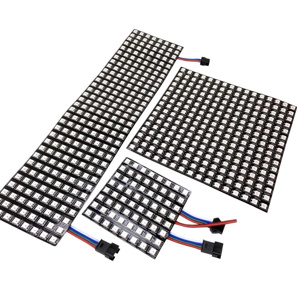 WS2815 Flexible LED Screen 8x8 8x32 16x16 Individually Addressable Digital  Panel Light 2815 SMD 5050 DIY Display DC12V