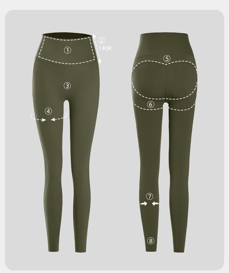 BIVIGAOS Spring Summer High Waist Butt Lifter Sharkskin Leggings Women Micro Pressure Thin Breathable Sport Fitness Leggings