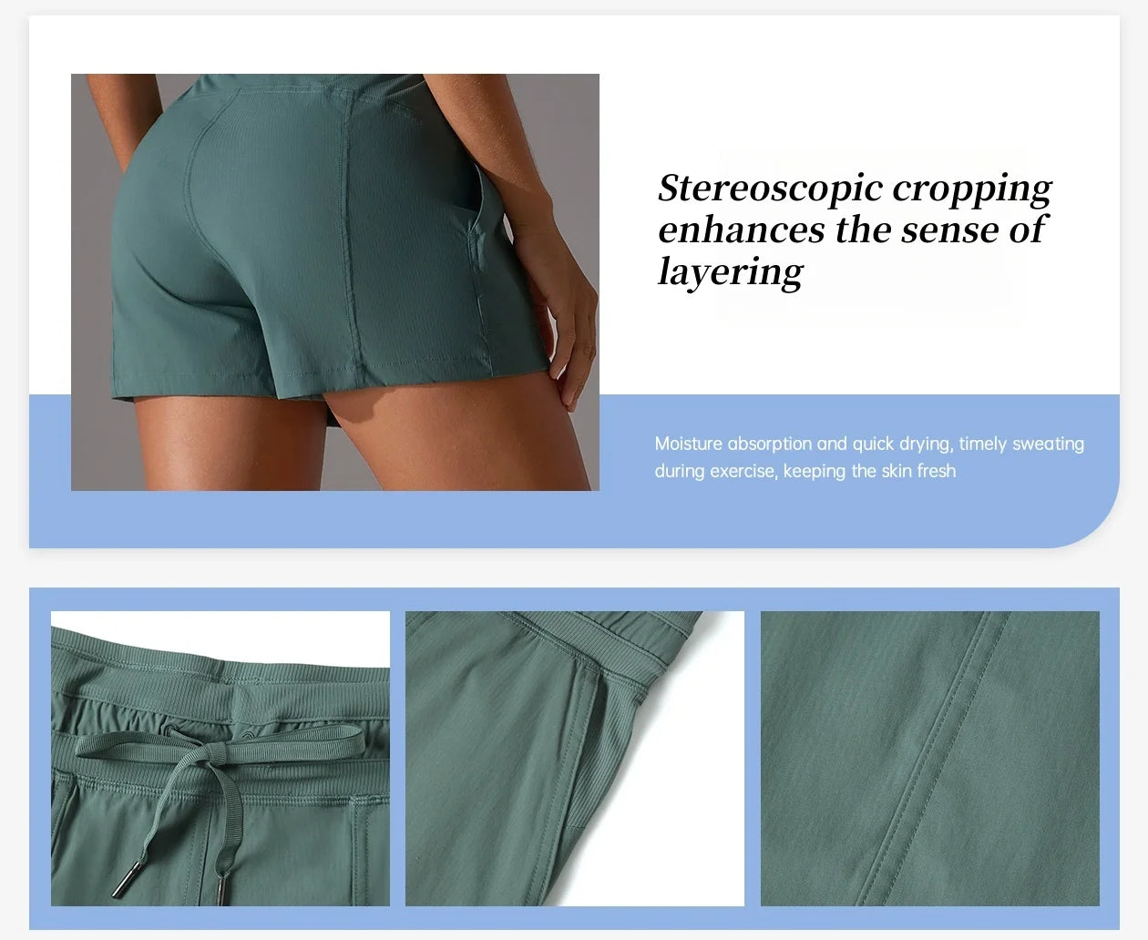 ‌Women's Casual Shorts - Elastic Waistband with Drawstring, Slant Pocket Design, Ideal for Summer & Outdoor‌