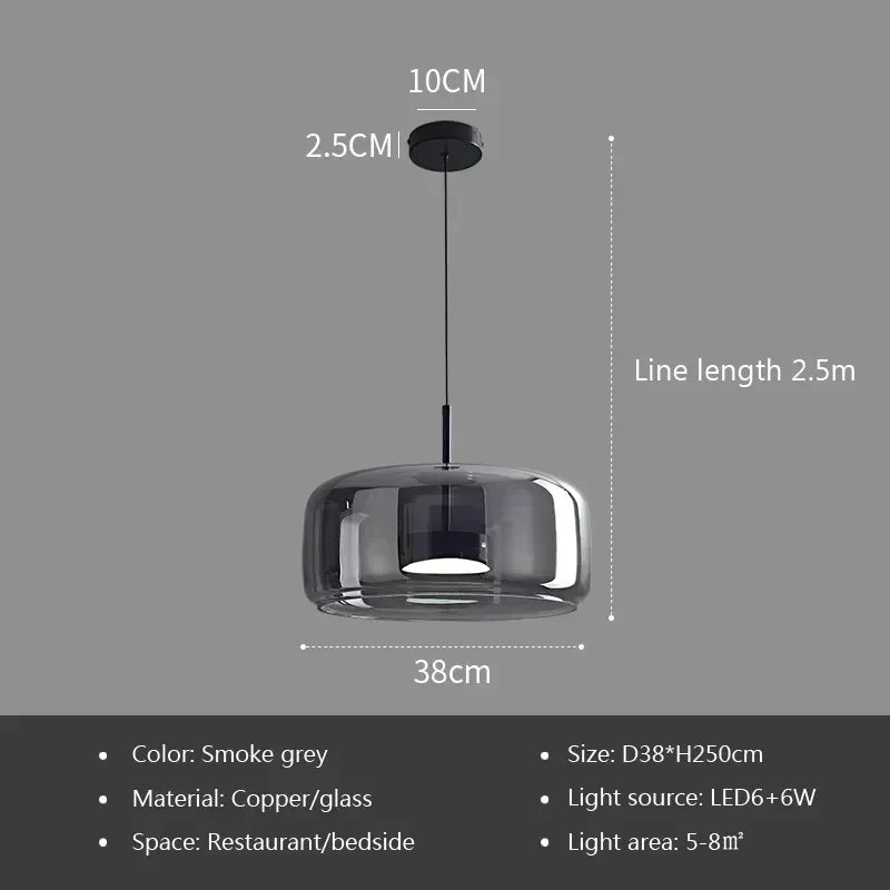 Modern Glass Pendant Light luxury Deco Nordic Led Hanging Light Fixtures  Modern Luminaire Suspension lamp