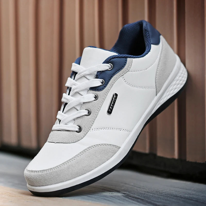 Men Shoes Sneakers PU Leather Trend Casual Shoes Fashion Breathable Leisure Male Sneakers Non-Slip Footwear Men Vulcanized Shoes