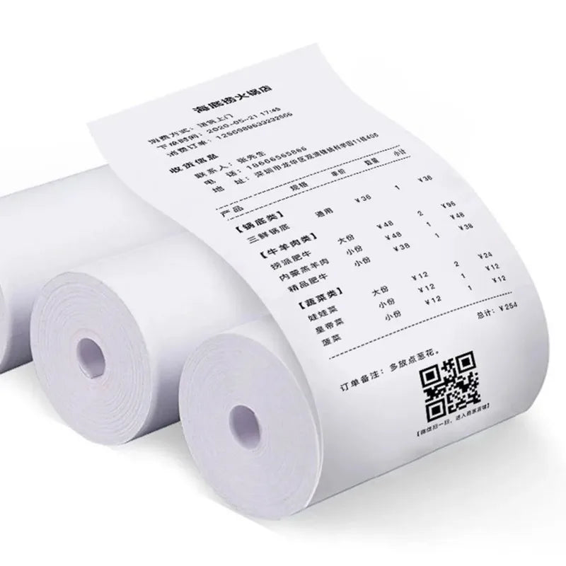 80mm Thermal Receipt Paper 3/6/10Rolls White Paper For 80mm Mini Portable Thermal Receipt Bill Printer For Business Printing