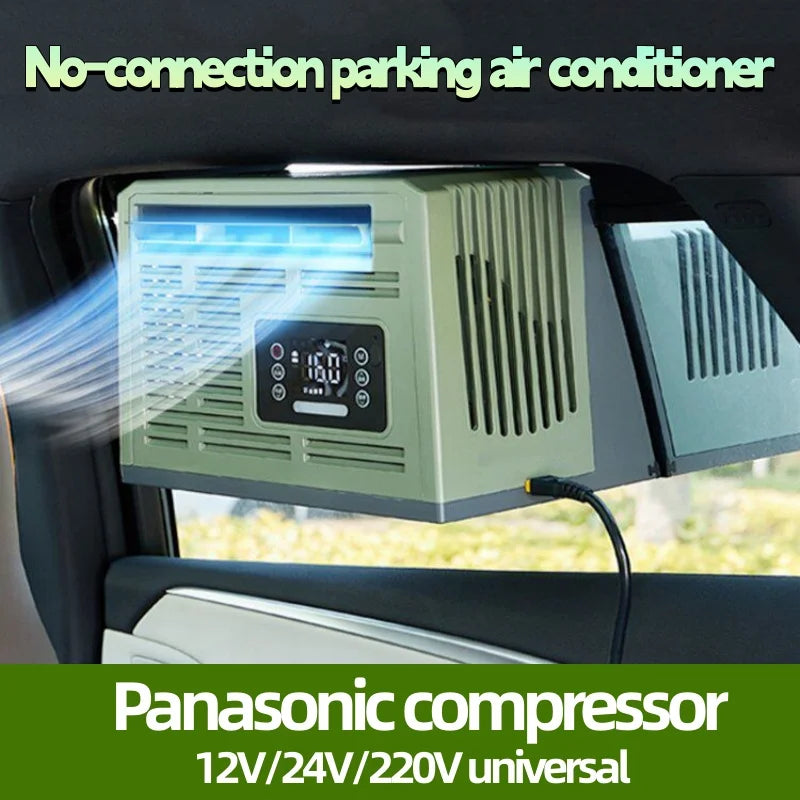 Small Portable Car Energy Saving Air Conditioner Ductless Hassle -Free Portable Parking Air Conditioner for Car Window Mounting