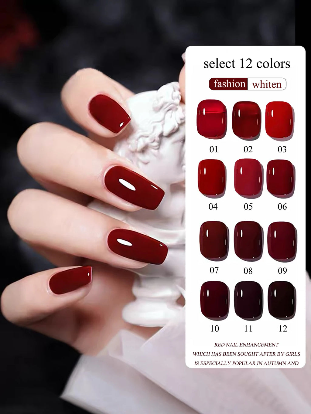 1-12pcs TC Whitening Maillard Caramel Coffee Chestnut Brown Cocoa Nail Art Nail Supplies Autumn Milk Tea Brown Gel Nail Polish