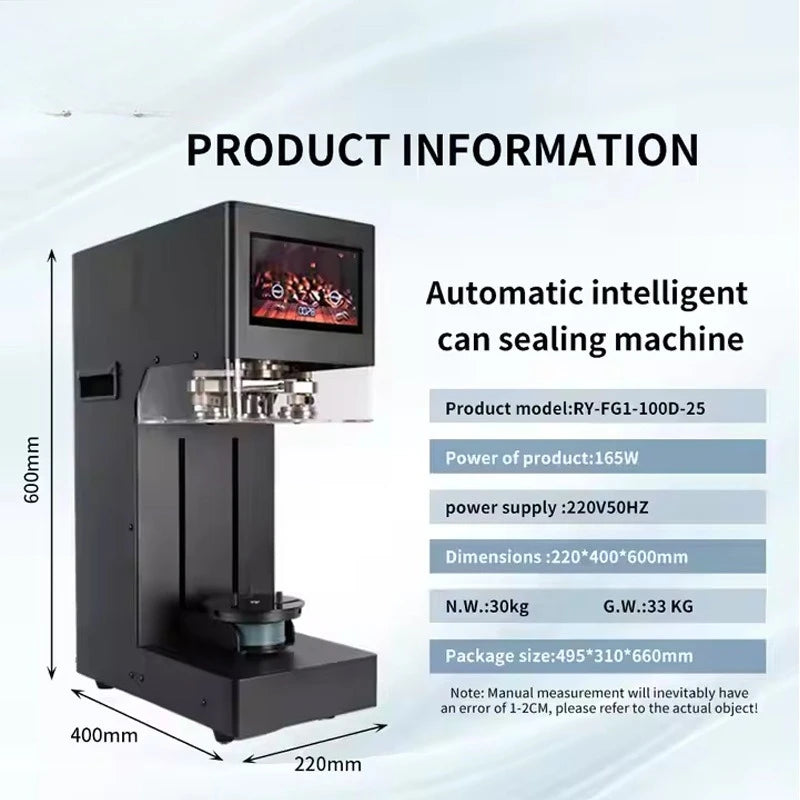 Can gland sealing machine, fully manual or automatic can sealing machine