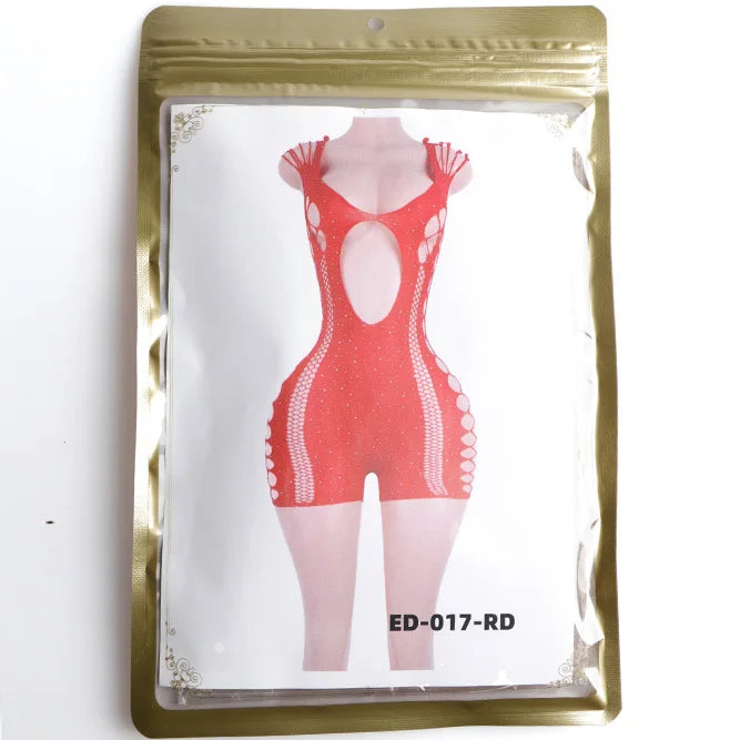 Women's Exotic Two-Piece Bodysuit Arm Sleeves Hollow Straps Shiny Wholesale Ballroom Dancewear Performance Pole Dance Wear