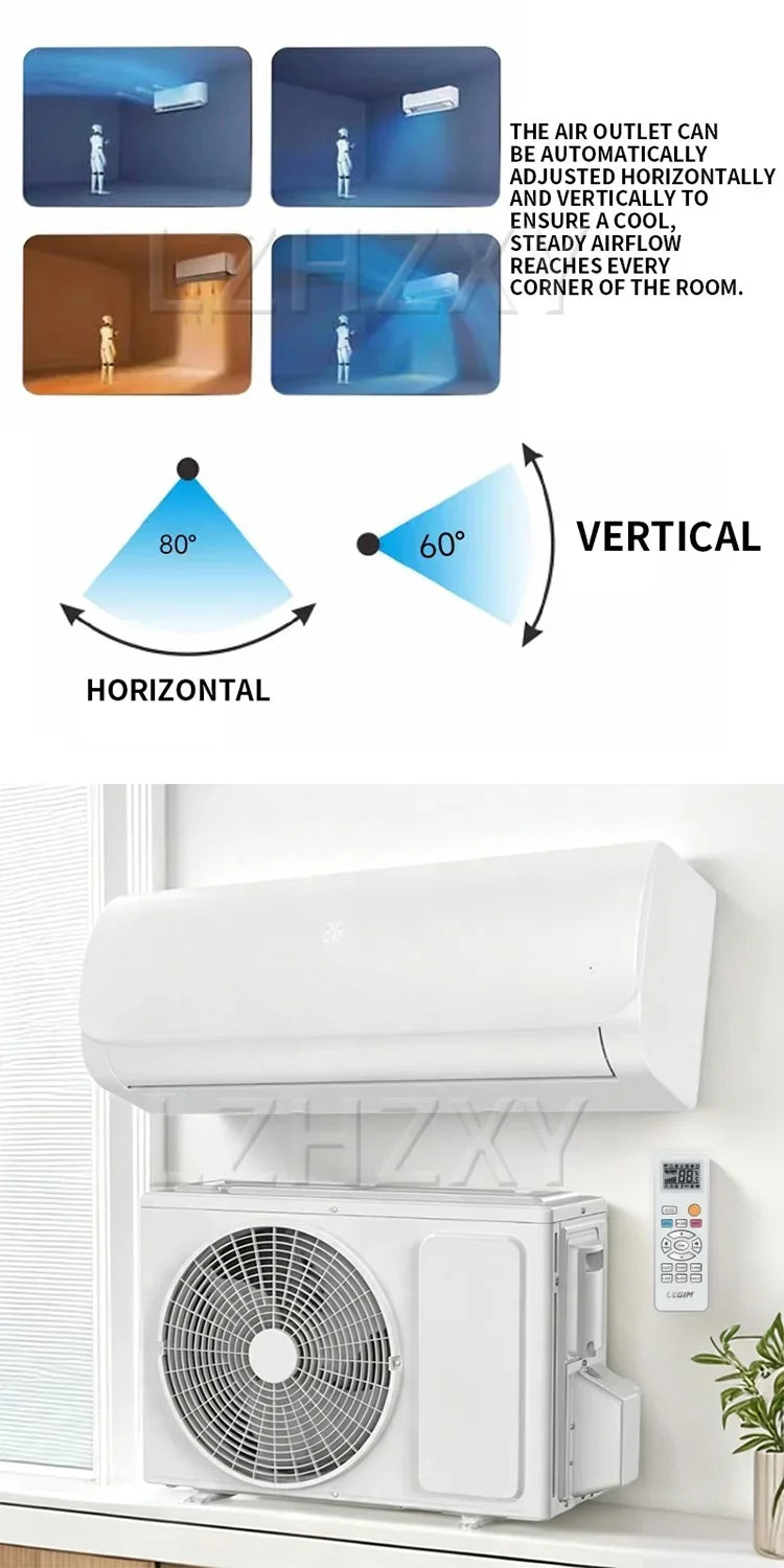 Inverter Split-Type Wall-Mounted Air Conditioner, 1.5 HP, 12,000 BTU, R32, Energy-Efficient Cooling and Air Purifica(Customized)
