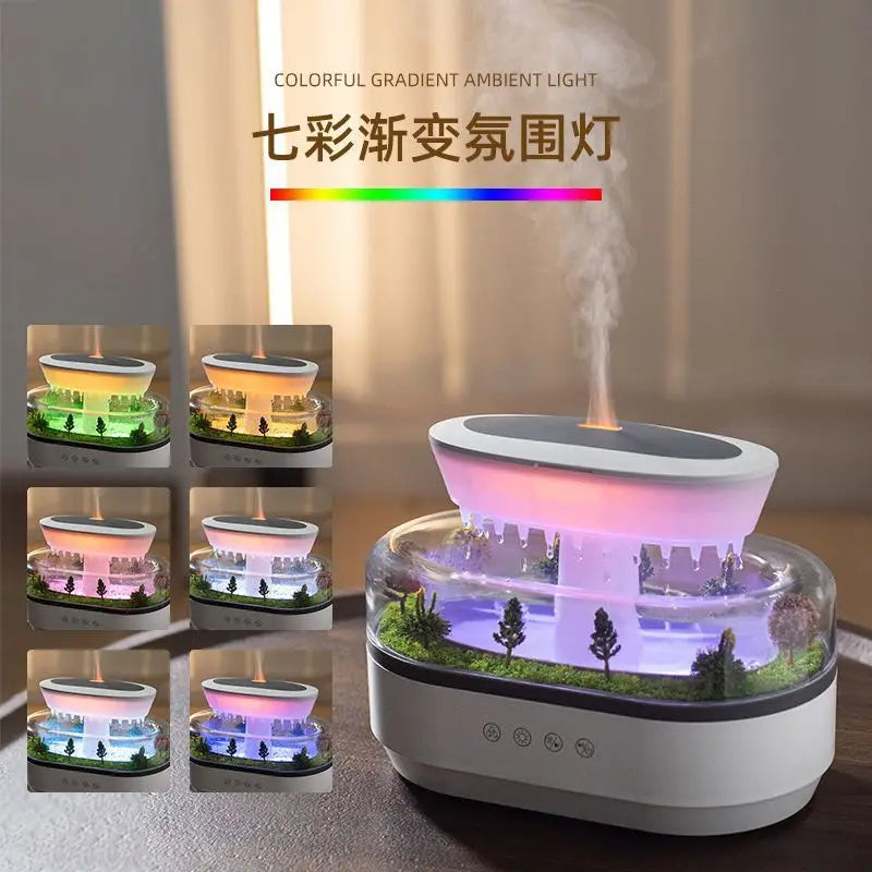 Water Drop Essential Oil Aromatherapy Machine Household Heavy Fog Volume Remote Control Timing Ultrasonic Atomizing Humidifier