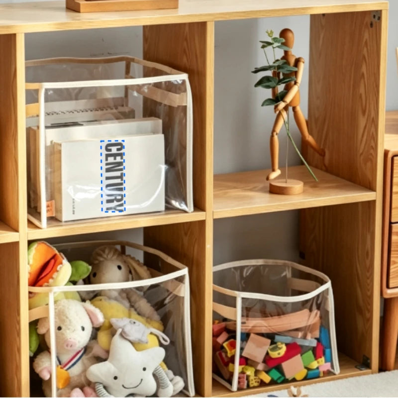 Children's Toys Storage Basket Transparent Storage Box Sub Block Plush Toys Large-capacity Household Multifunctional