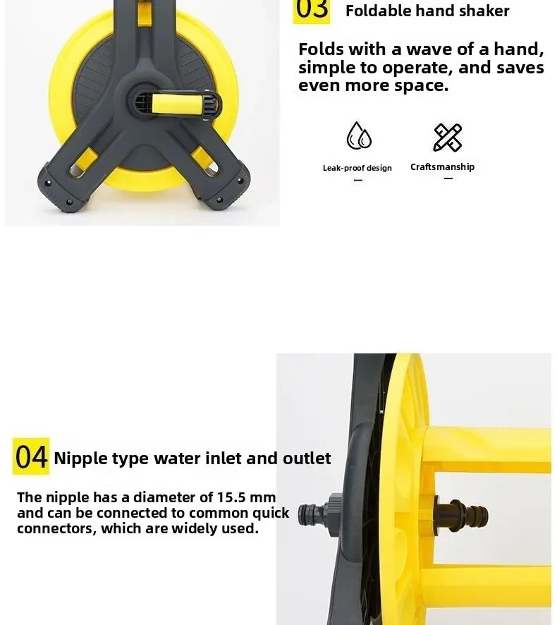 Car Wash Garden Irrigation Pipe Plant Flowers Heavy Duty Cart Portable Garden Hose Reel PVC Water Hose Pipe Reel with Cart