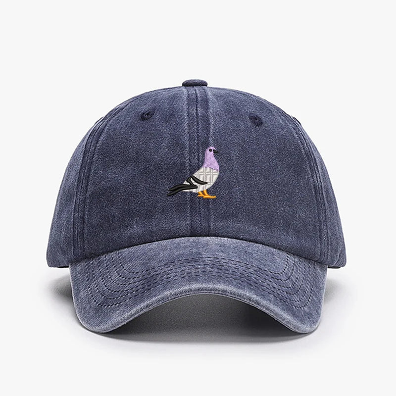 Embroidery Pigeon Spring vintage Baseball caps Men Women Water Washed Sports Fishing Sunshade Summer Autumn winter Dad Hat