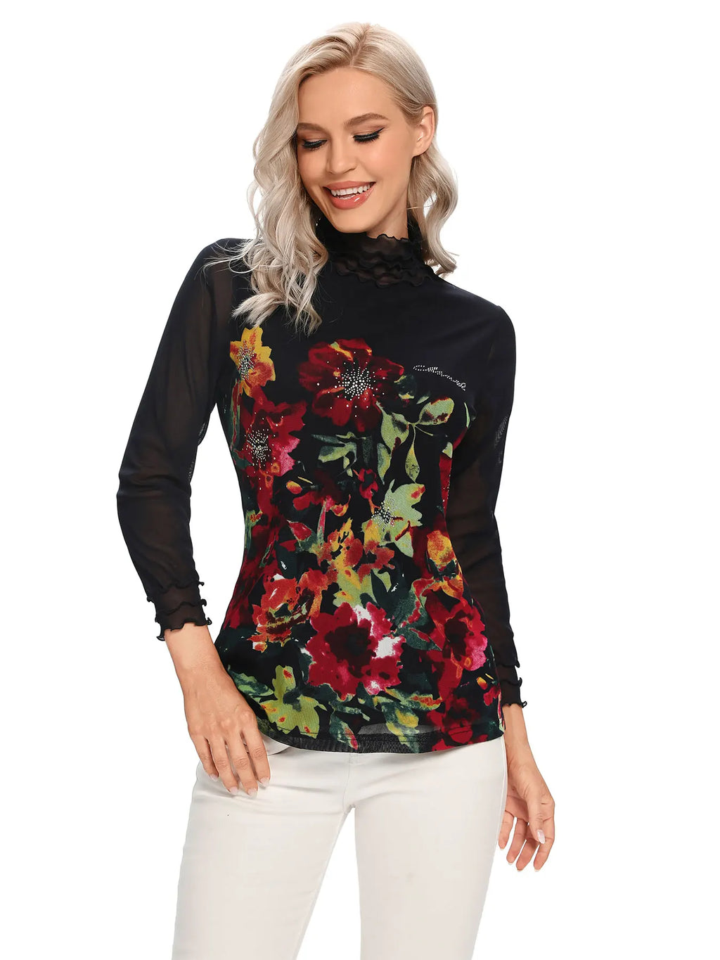 Women Knitted Spring And Autumn Fashionable Casual T Shirt