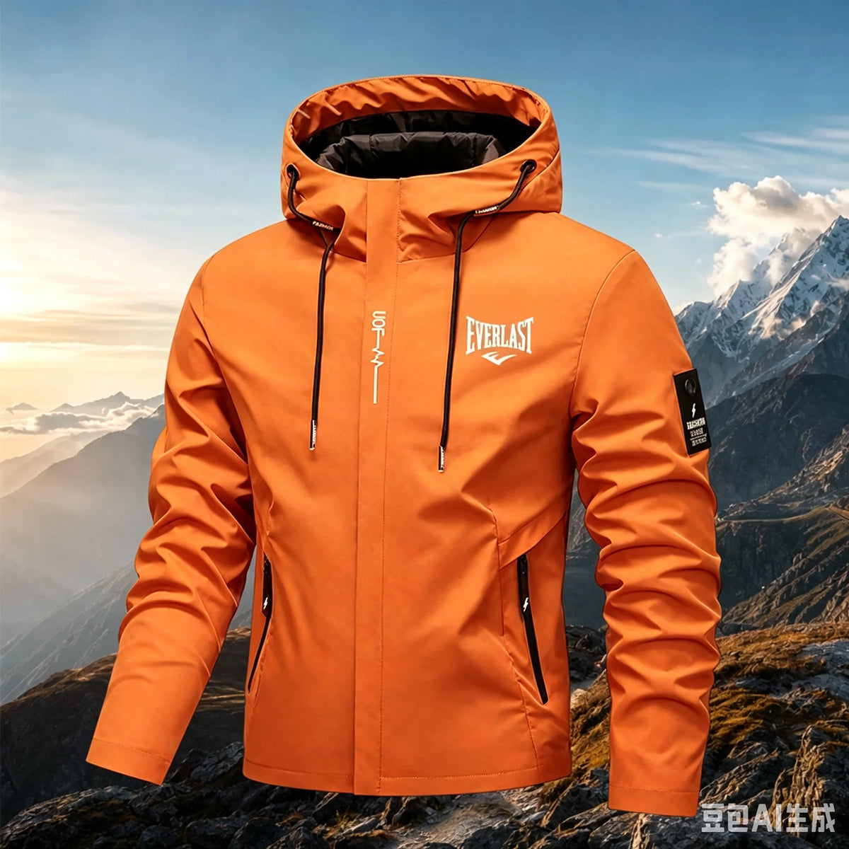Men's Lightweight Hooded Hiking Jacket 2026 Solid Color Breathable Wear-Resistant Outdoor Casual Daily Wear