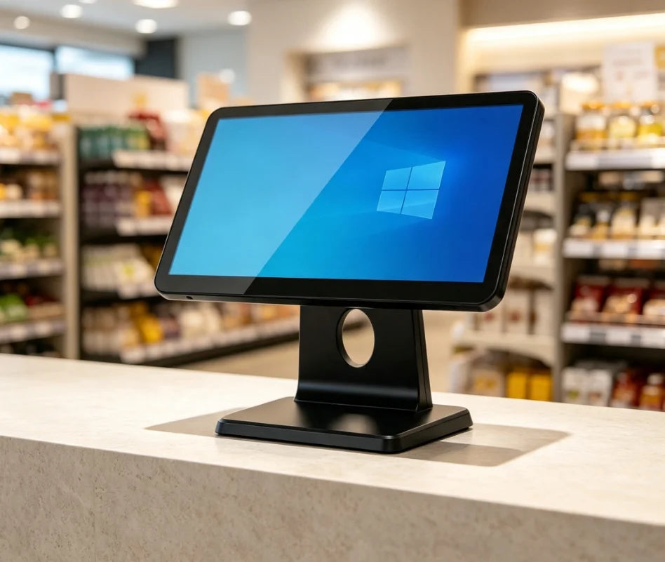 2026 New Product -15.6 Inch Single Screen Window POS System, Desktop Cash Register CPU 4th Gen I5 4G RAM 8GB SSD 256GB