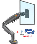 F80 Gas Spring 17-30 inch Desktop LED LCD Monitor Mount Holder Arm Ergonomic Gas Strut Flexi Mount Load 2~9kgs