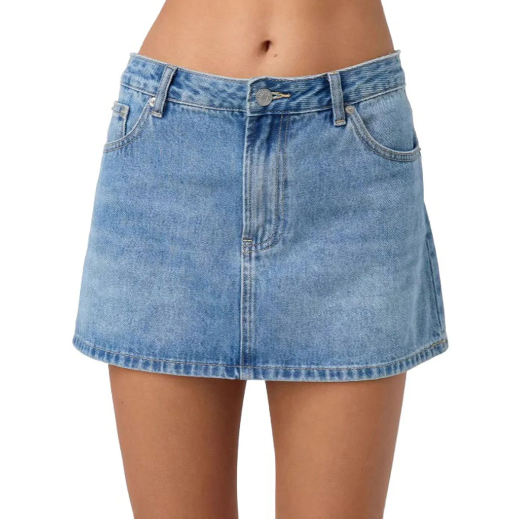 Vintage Denim Mini Skirts for Women Summer Fashion High Waist Straigth Short Faldas Casual Streetwear Classic Jean Skirt