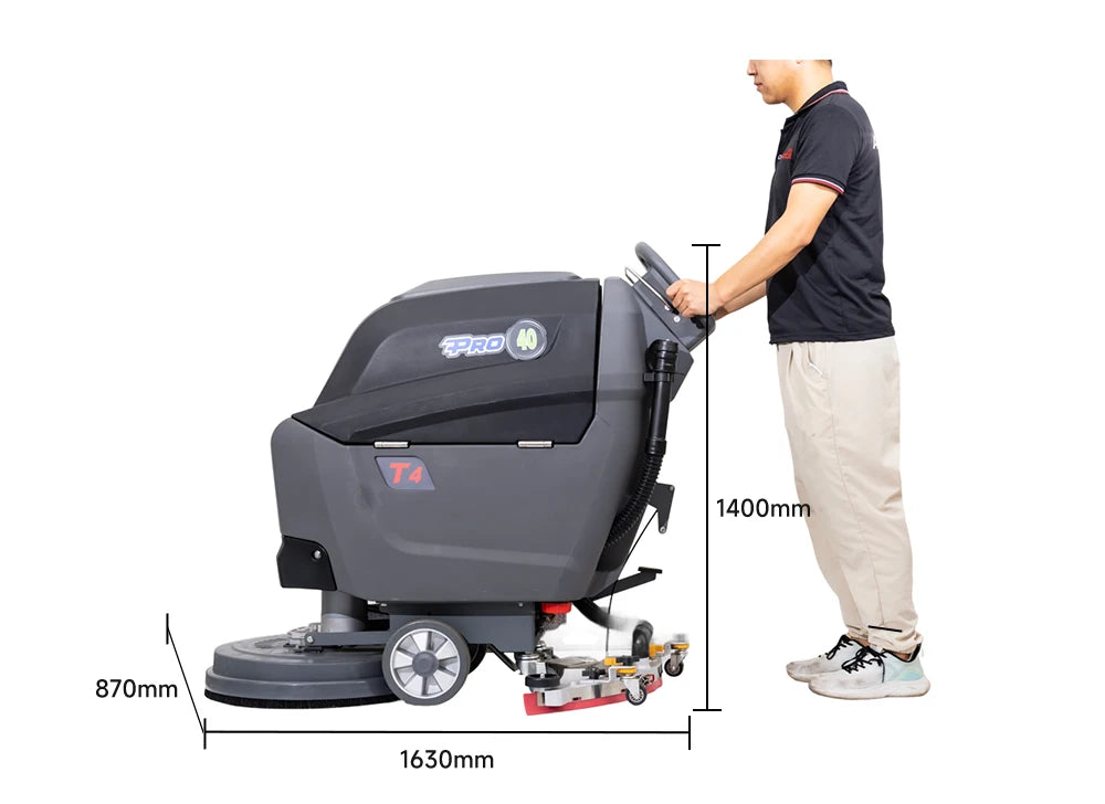 T4B Hand-pushed China Supplier Industrial Floor Cleaner Scrubber Warehouse Cement Floor Washing Machine