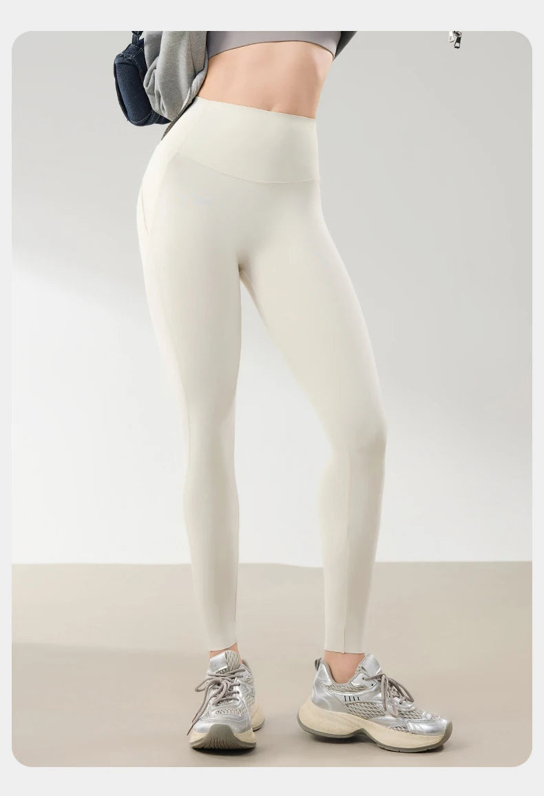 BIVIGAOS Spring Summer High Waist Butt Lifter Sharkskin Leggings Women Micro Pressure Thin Breathable Sport Fitness Leggings