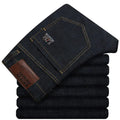 Extra Large Size 56 Men's Jeans High Waist Straight Denim Pants Male Stretch Classic Autumn Winter Super Plus Big 50 52 54 10XL