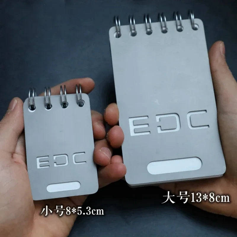 EDC Titanium Alloy Notepad Portable Recyclable Tools Outdoor DIY Survival Camping Gear EDC Multifunction Tools